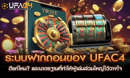 ระบบฝากถอนออโต้ของ UFAC4 ยูฟ่า4C รวดเร็ว ปลอดภัย รองรับทุกธนาคาร